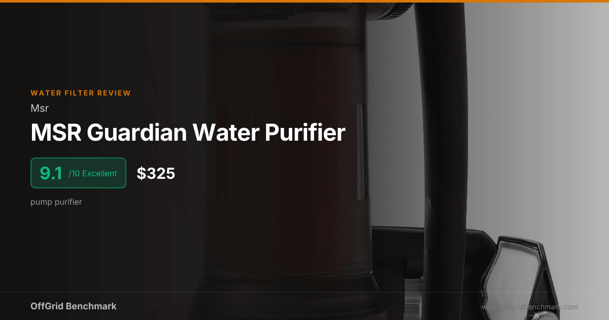 MSR Guardian Purifier Review 2026: Military-Grade Water Purification